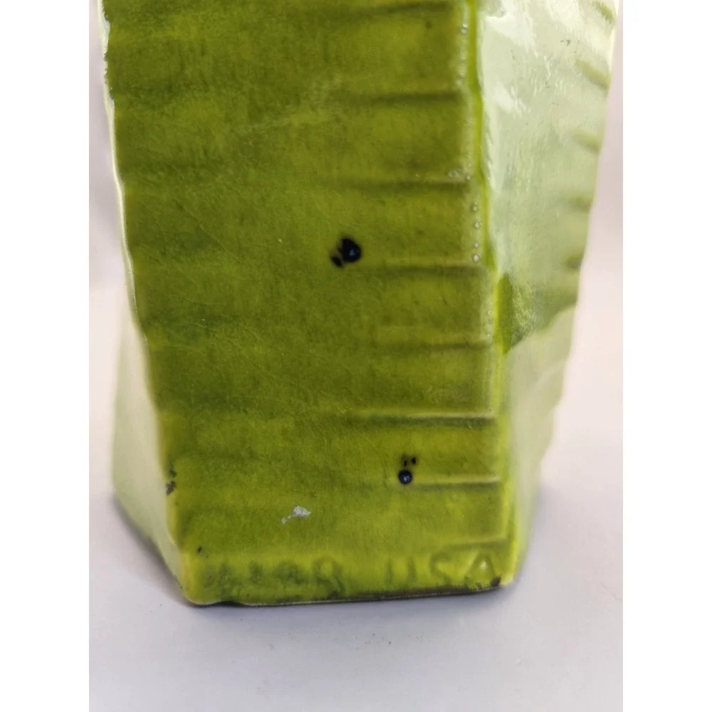 Vintage Lime Glazed Vase. Ceramic 1950's. #4144 Royal Haeger USA.  B#27